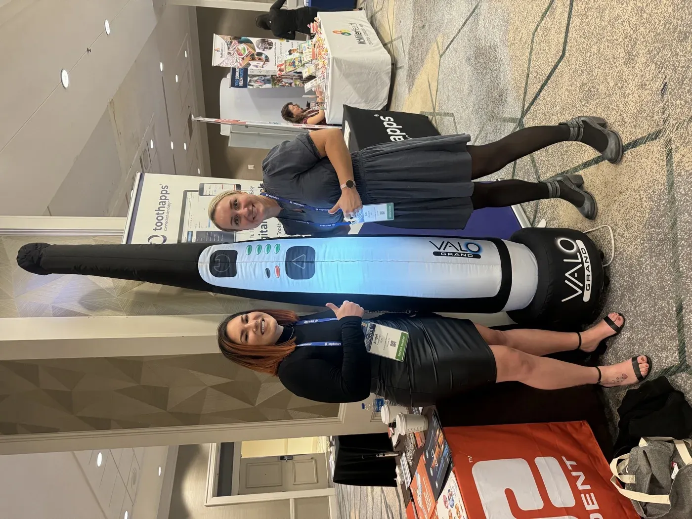 Dr. Oberlander and a colleague at a dental conference